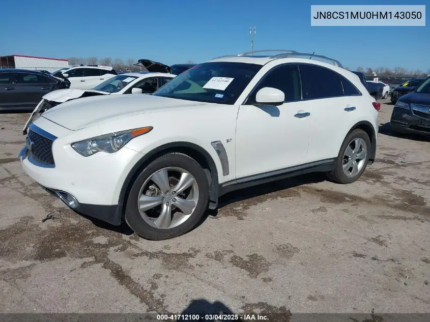 2017 Infiniti Qx70 VIN: JN8CS1MU0HM143050 Lot: 41712100