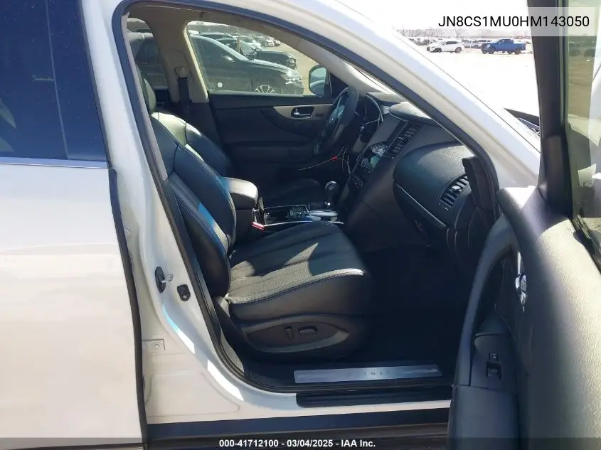 2017 Infiniti Qx70 VIN: JN8CS1MU0HM143050 Lot: 41712100