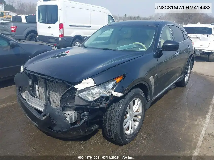 2017 Infiniti Qx70 VIN: JN8CS1MW0HM414433 Lot: 41791003
