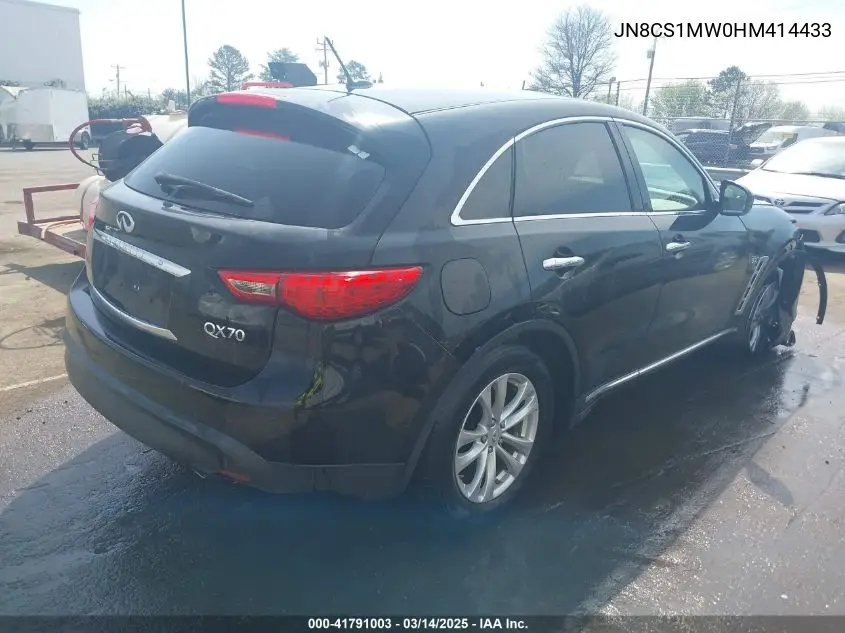 2017 Infiniti Qx70 VIN: JN8CS1MW0HM414433 Lot: 41791003