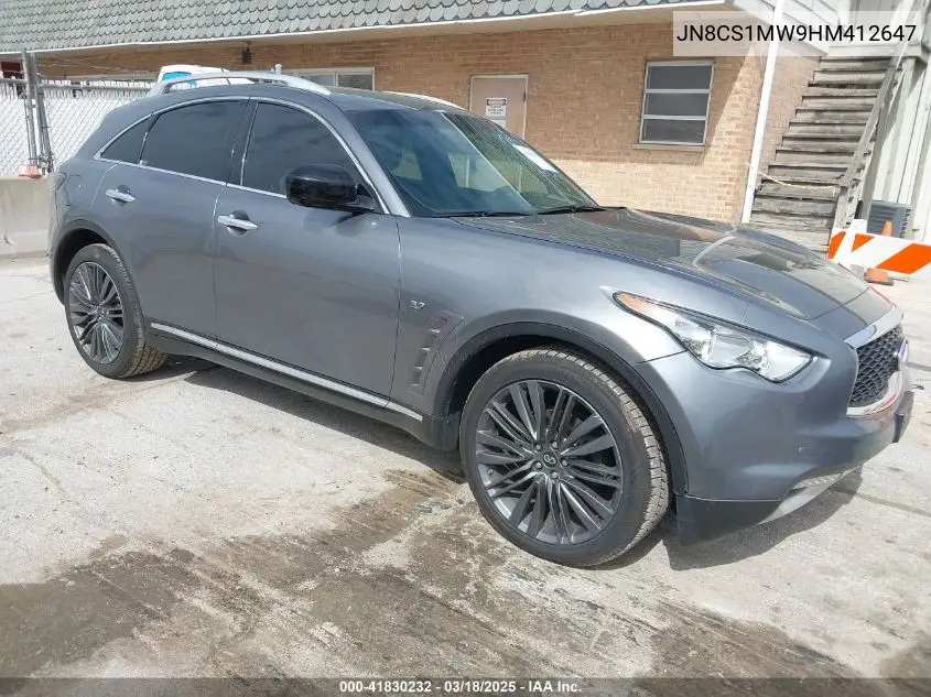 2017 Infiniti Qx70 VIN: JN8CS1MW9HM412647 Lot: 41830232