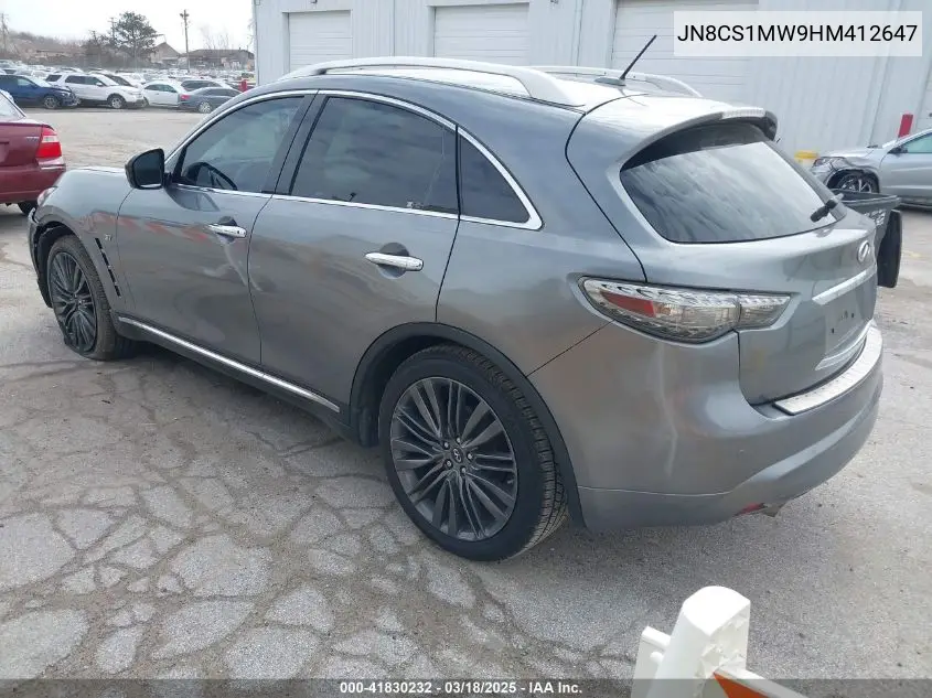 2017 Infiniti Qx70 VIN: JN8CS1MW9HM412647 Lot: 41830232