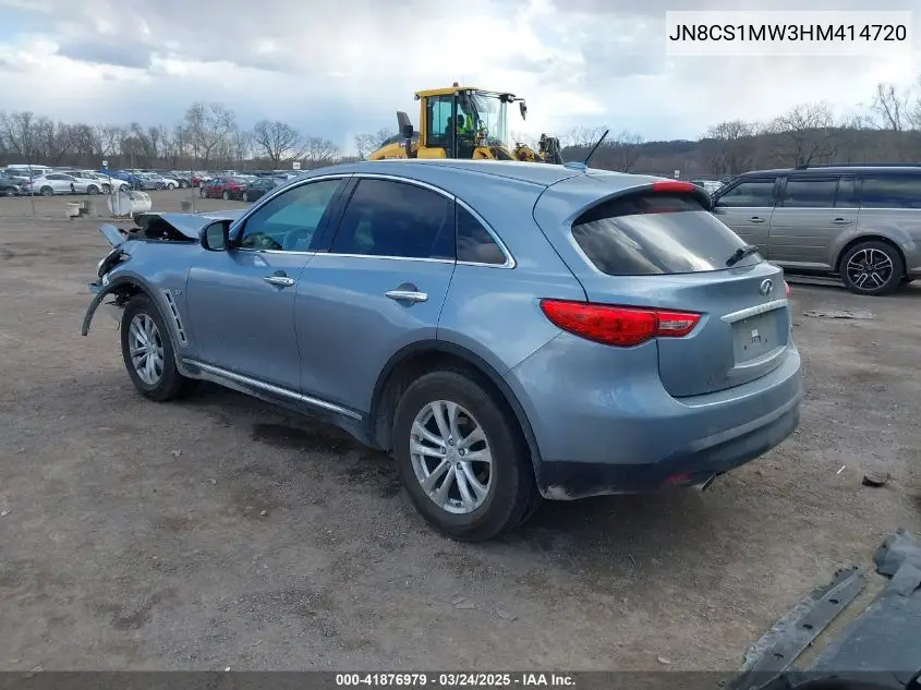 2017 Infiniti Qx70 VIN: JN8CS1MW3HM414720 Lot: 41876979