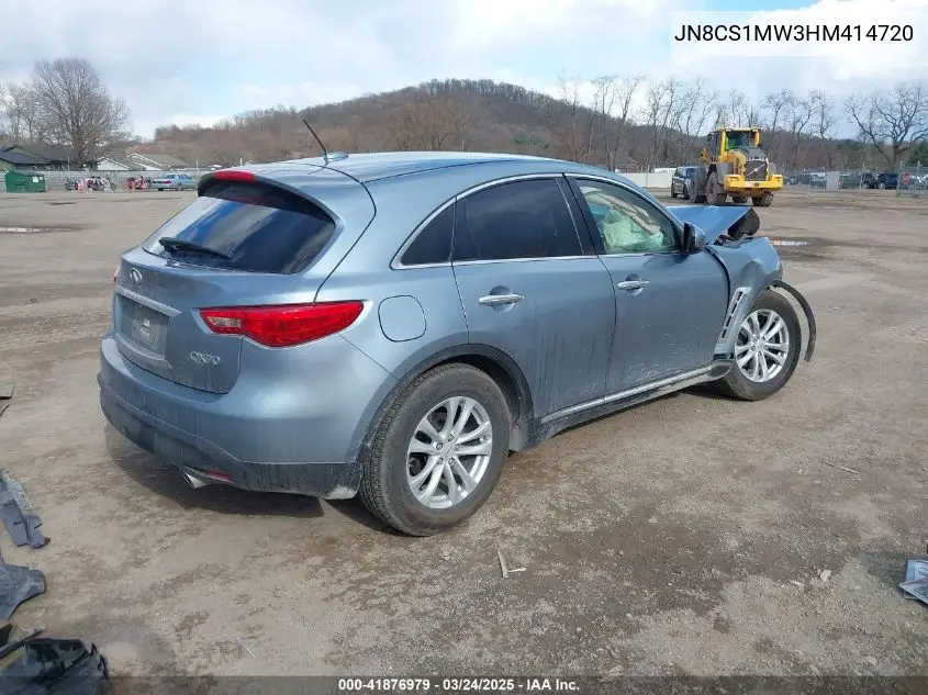 2017 Infiniti Qx70 VIN: JN8CS1MW3HM414720 Lot: 41876979