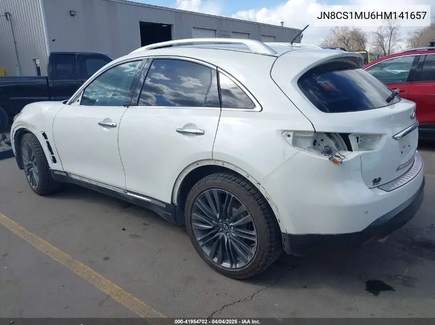 2017 Infiniti Qx70 VIN: JN8CS1MU6HM141657 Lot: 41954702