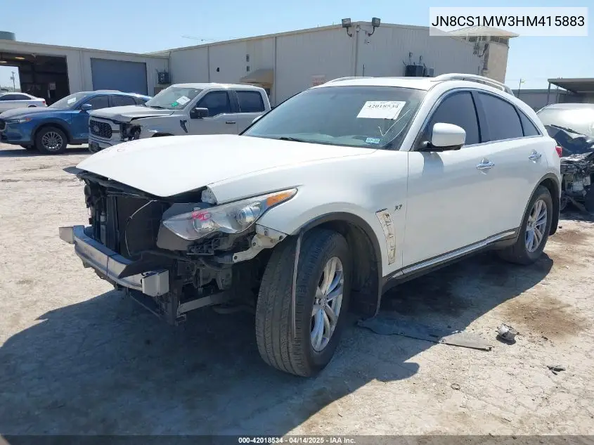 2017 Infiniti Qx70 VIN: JN8CS1MW3HM415883 Lot: 42018534