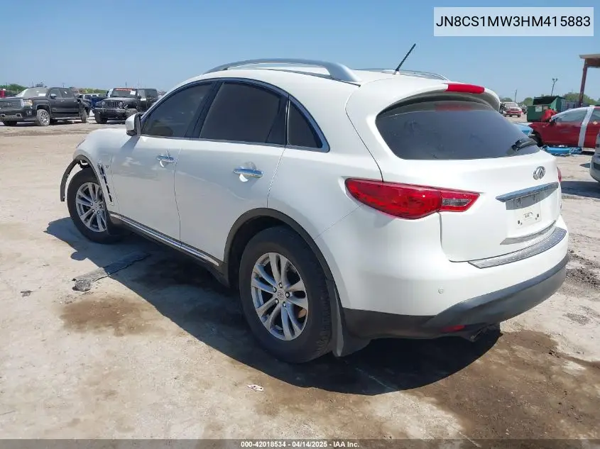 2017 Infiniti Qx70 VIN: JN8CS1MW3HM415883 Lot: 42018534