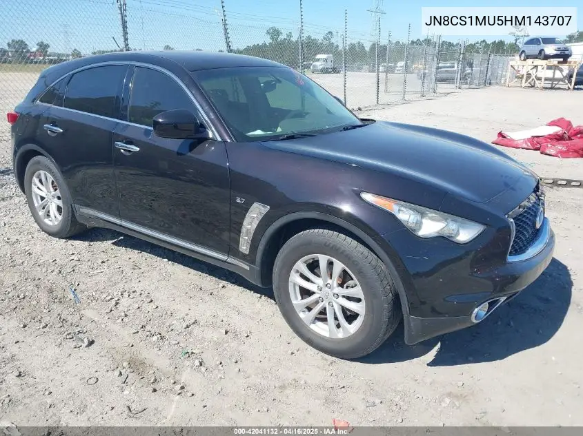 2017 Infiniti Qx70 VIN: JN8CS1MU5HM143707 Lot: 42041132