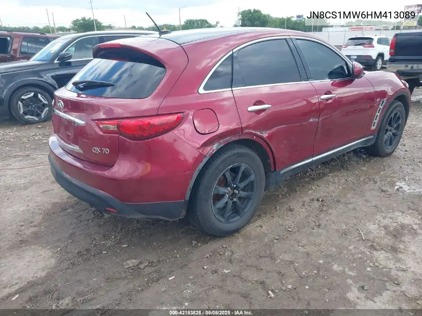 2017 Infiniti Qx70 VIN: JN8CS1MW6HM413089 Lot: 42183828