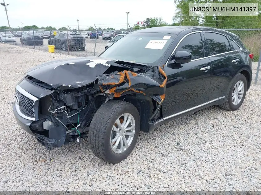 2017 Infiniti Qx70 VIN: JN8CS1MU6HM141397 Lot: 42261324