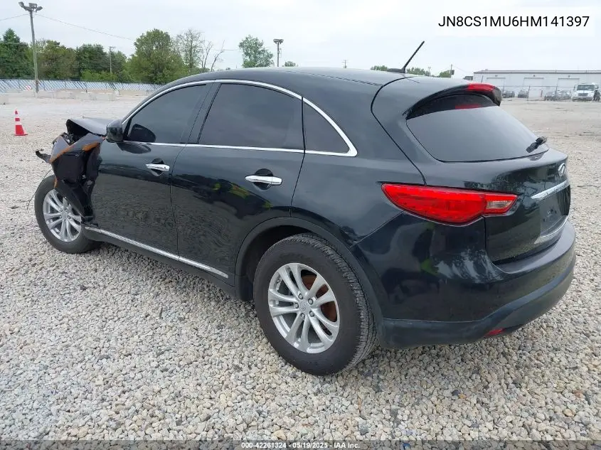 2017 Infiniti Qx70 VIN: JN8CS1MU6HM141397 Lot: 42261324