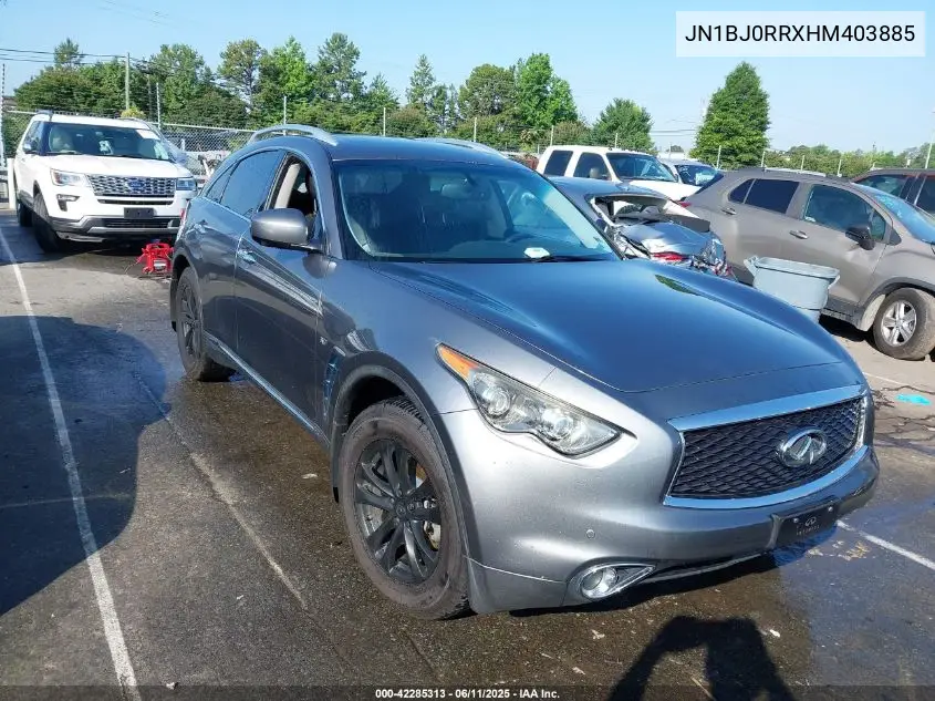 2017 Infiniti Qx70 VIN: JN1BJ0RRXHM403885 Lot: 42285313