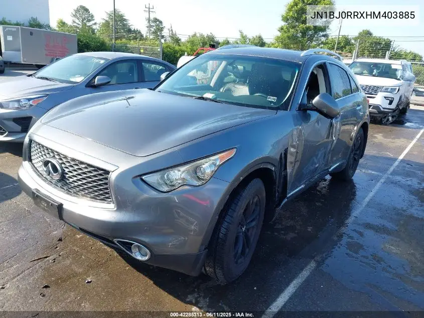 2017 Infiniti Qx70 VIN: JN1BJ0RRXHM403885 Lot: 42285313
