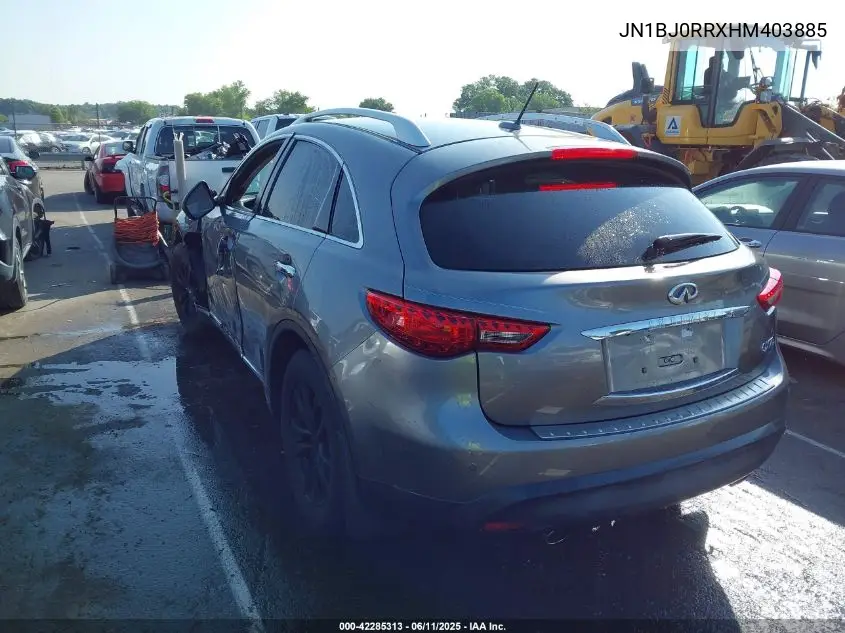 2017 Infiniti Qx70 VIN: JN1BJ0RRXHM403885 Lot: 42285313