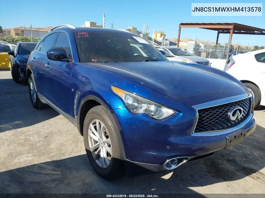 2017 Infiniti Qx70 VIN: JN8CS1MWXHM413578 Lot: 42332519
