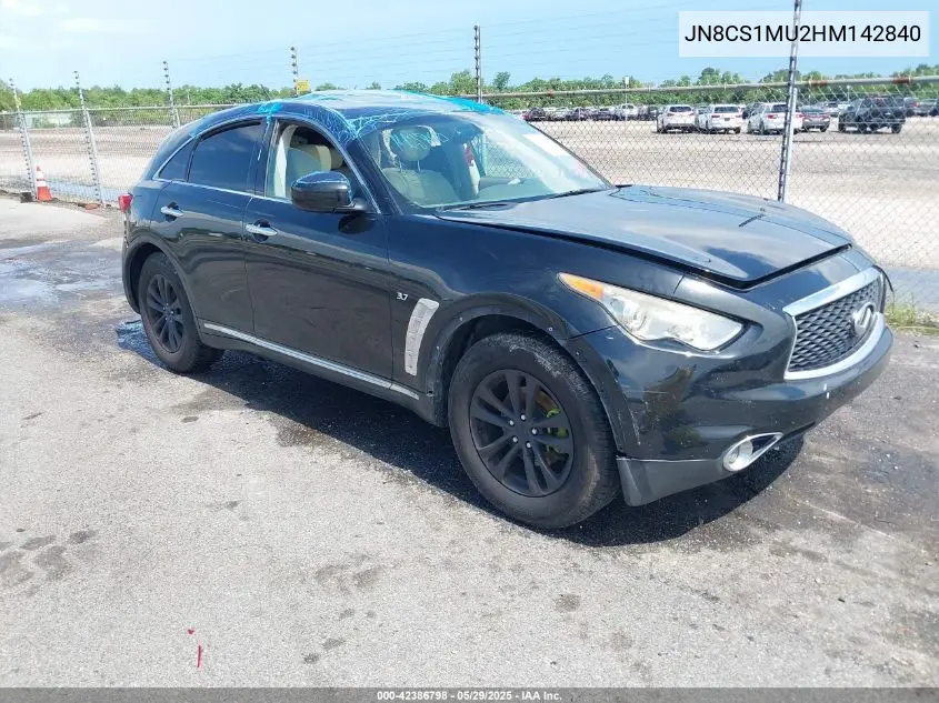 2017 Infiniti Qx70 VIN: JN8CS1MU2HM142840 Lot: 42386798