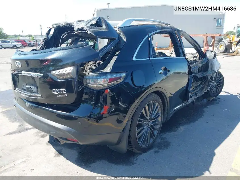 2017 Infiniti Qx70 VIN: JN8CS1MW2HM416636 Lot: 42394532