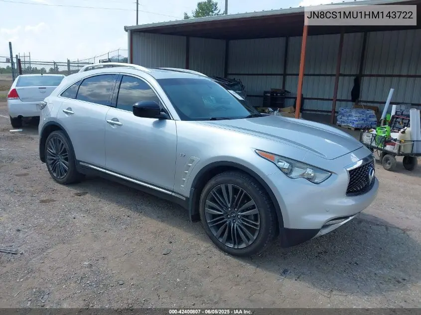 2017 Infiniti Qx70 VIN: JN8CS1MU1HM143722 Lot: 42400807