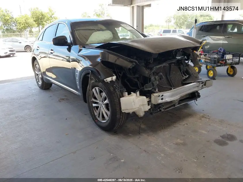2017 Infiniti Qx70 VIN: JN8CS1MU1HM143574 Lot: 42546397