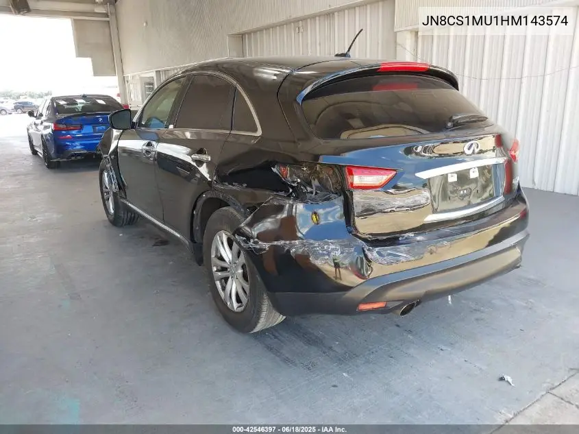 2017 Infiniti Qx70 VIN: JN8CS1MU1HM143574 Lot: 42546397