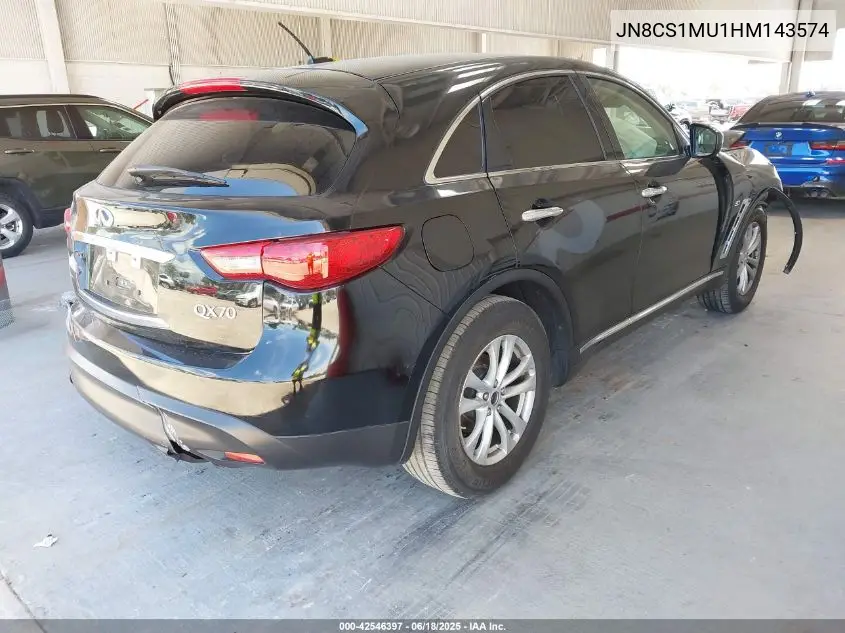 2017 Infiniti Qx70 VIN: JN8CS1MU1HM143574 Lot: 42546397