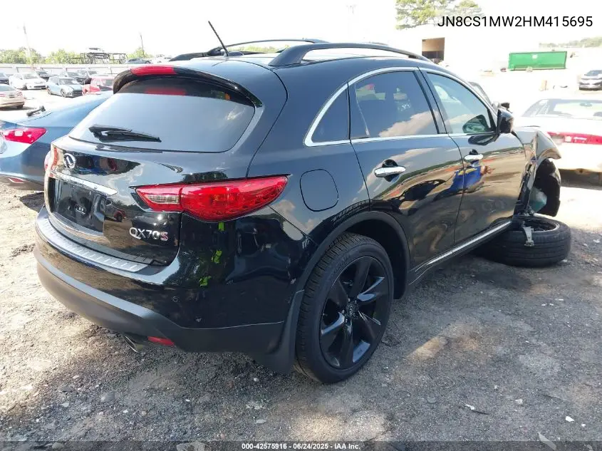2017 Infiniti Qx70 VIN: JN8CS1MW2HM415695 Lot: 42575916