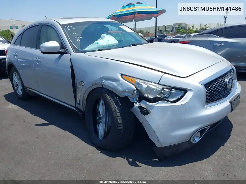 2017 Infiniti Qx70 VIN: JN8CS1MU5HM141486 Lot: 42592082