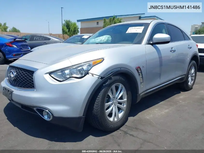 2017 Infiniti Qx70 VIN: JN8CS1MU5HM141486 Lot: 42592082