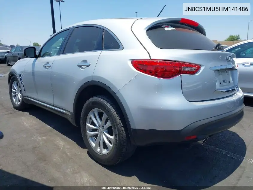 2017 Infiniti Qx70 VIN: JN8CS1MU5HM141486 Lot: 42592082
