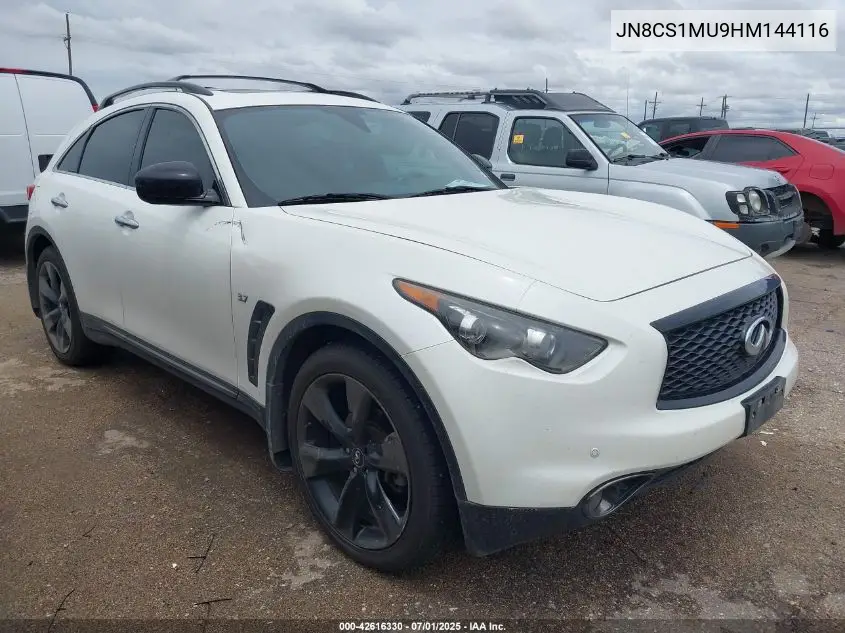 2017 Infiniti Qx70 VIN: JN8CS1MU9HM144116 Lot: 42616330