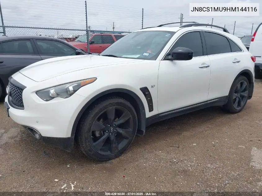2017 Infiniti Qx70 VIN: JN8CS1MU9HM144116 Lot: 42616330