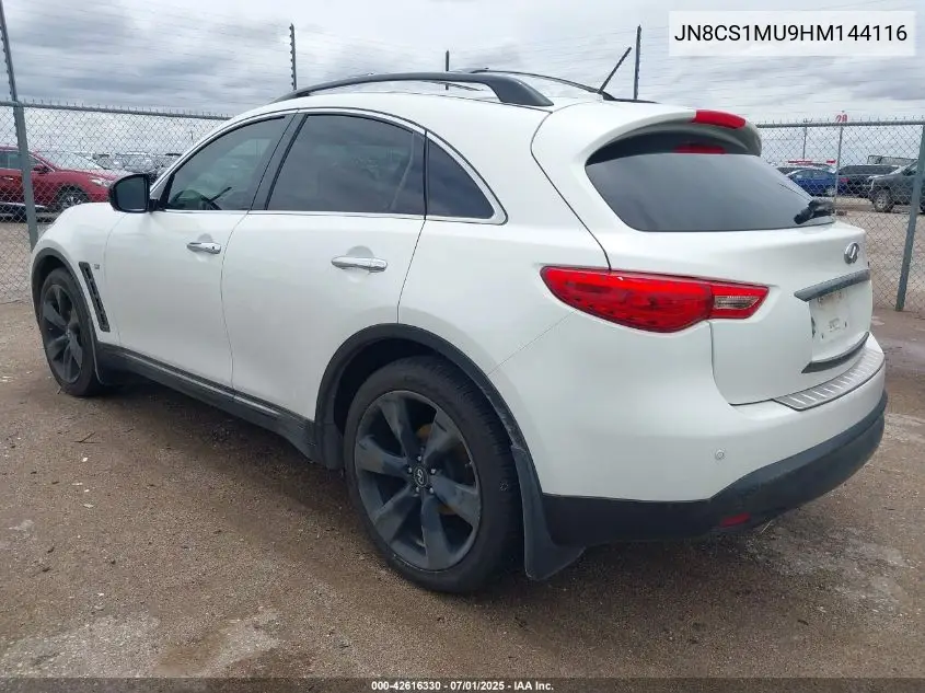 2017 Infiniti Qx70 VIN: JN8CS1MU9HM144116 Lot: 42616330