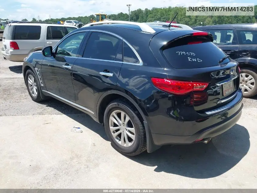 2017 Infiniti Qx70 VIN: JN8CS1MW7HM414283 Lot: 42730040
