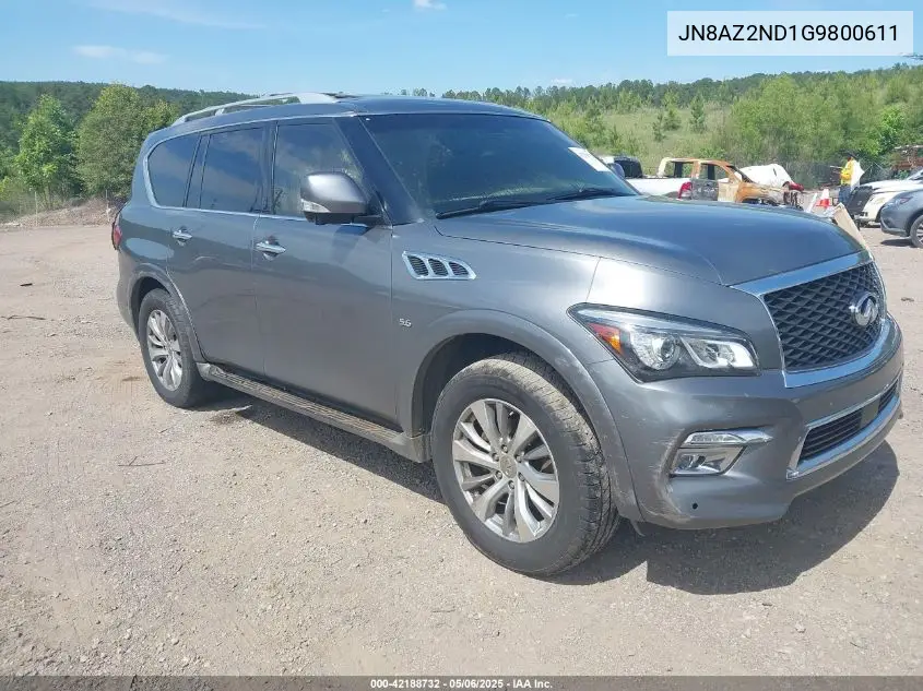 2016 Infiniti Qx80 VIN: JN8AZ2ND1G9800611 Lot: 42188732