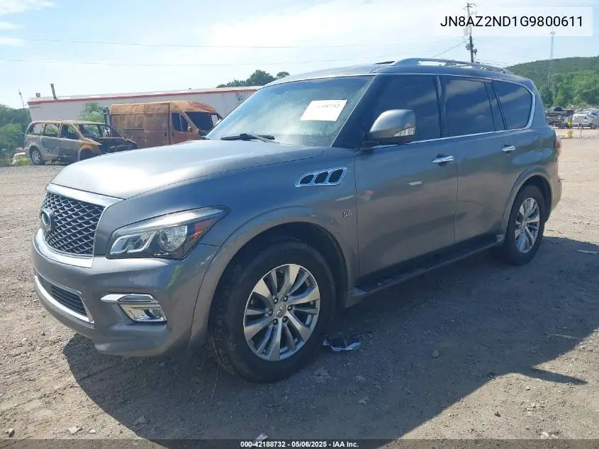 2016 Infiniti Qx80 VIN: JN8AZ2ND1G9800611 Lot: 42188732