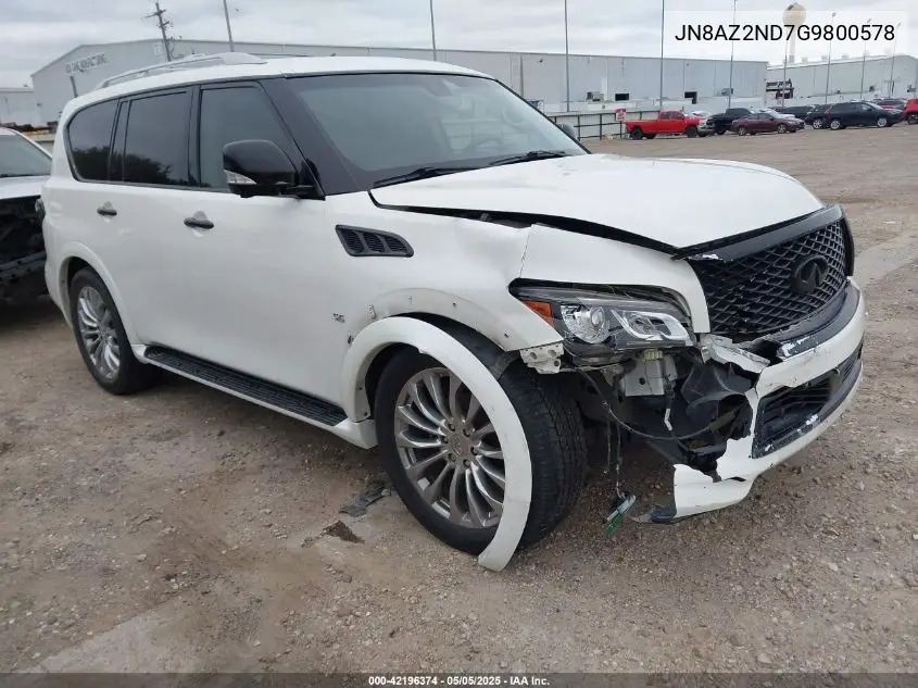 2016 Infiniti Qx80 VIN: JN8AZ2ND7G9800578 Lot: 42196374