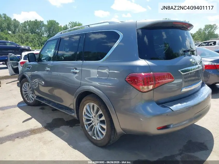 2016 Infiniti Qx80 Limited VIN: JN8AZ2NC4G9401117 Lot: 42591693