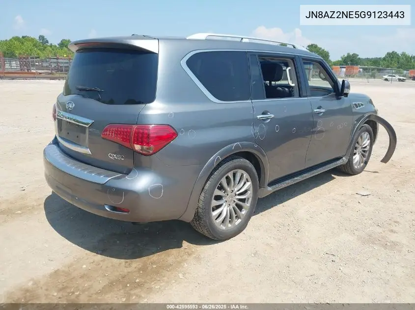 2016 Infiniti Qx80 VIN: JN8AZ2NE5G9123443 Lot: 42595593