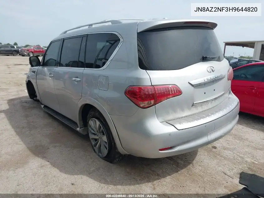 2017 Infiniti Qx80 VIN: JN8AZ2NF3H9644820 Lot: 42246540
