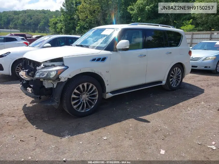 2017 Infiniti Qx80 VIN: JN8AZ2NE9H9150257 Lot: 42551193