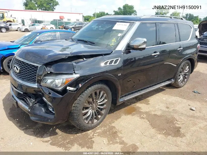 2017 Infiniti Qx80 Limited/Signature Edition VIN: JN8AZ2NE1H9150091 Lot: 42571202