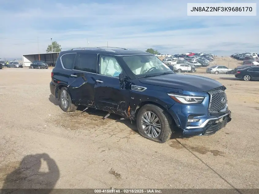 2019 Infiniti Qx80 Luxe VIN: JN8AZ2NF3K9686170 Lot: 41589748