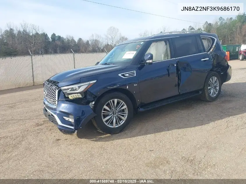 2019 Infiniti Qx80 Luxe VIN: JN8AZ2NF3K9686170 Lot: 41589748