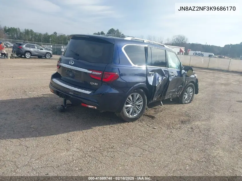 2019 Infiniti Qx80 Luxe VIN: JN8AZ2NF3K9686170 Lot: 41589748