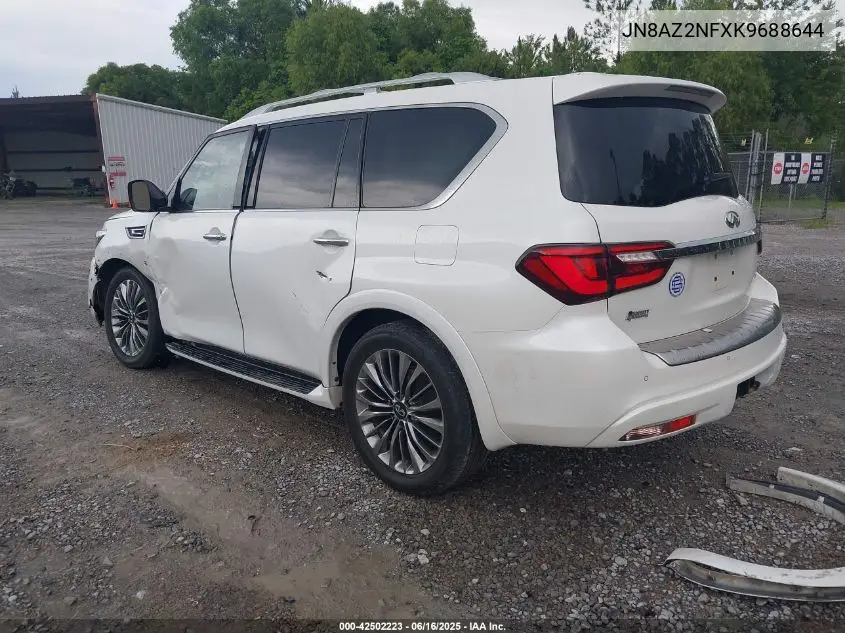 2019 Infiniti Qx80 Luxe VIN: JN8AZ2NFXK9688644 Lot: 42502223
