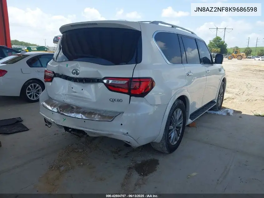 2019 Infiniti Qx80 Luxe VIN: JN8AZ2NF8K9686598 Lot: 42504707