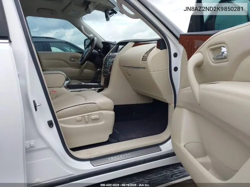 2019 Infiniti Qx80 Luxe VIN: JN8AZ2ND2K9850281 Lot: 42514539