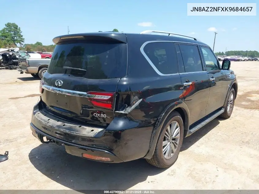 2019 Infiniti Qx80 Luxe VIN: JN8AZ2NFXK9684657 Lot: 42790862