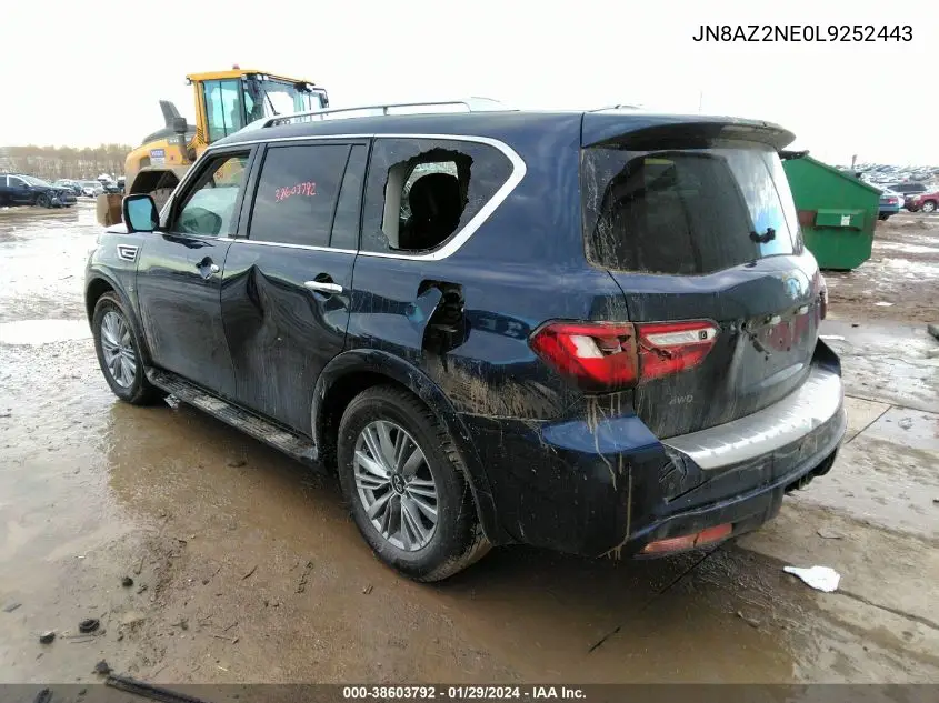 2020 Infiniti Qx80 Luxe Awd VIN: JN8AZ2NE0L9252443 Lot: 38603792