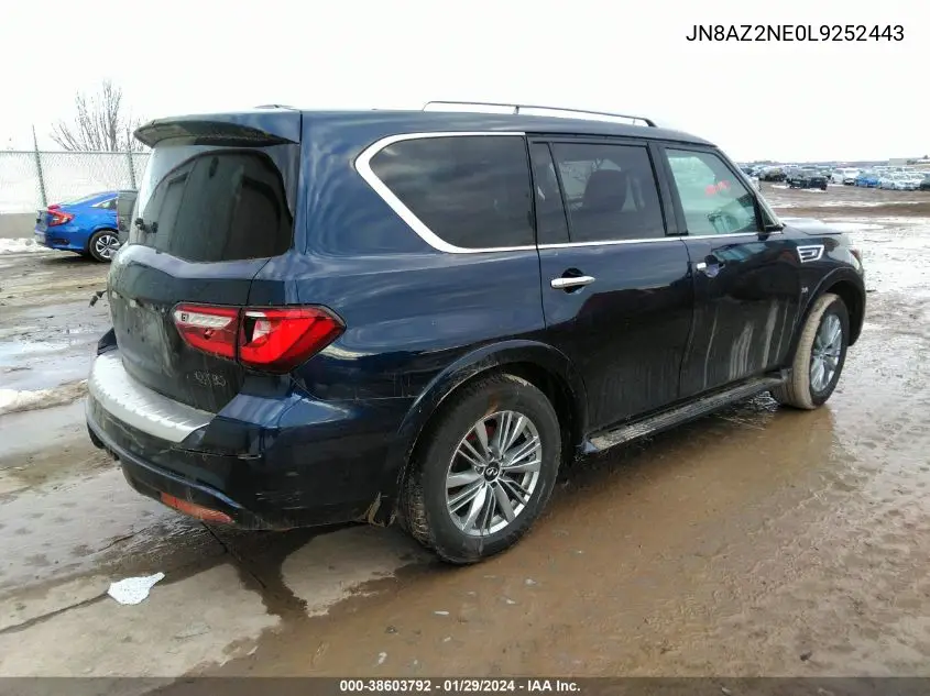 2020 Infiniti Qx80 Luxe Awd VIN: JN8AZ2NE0L9252443 Lot: 38603792